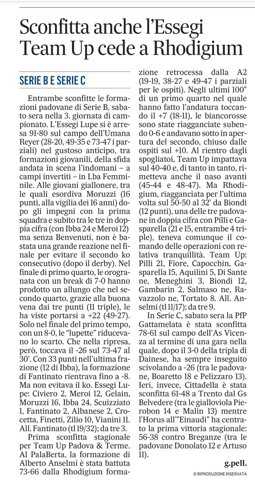 Il Gazzettino 19/10/2026 Team Up